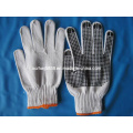 10,5 &quot;Хлопчатобумажные трикотажные перчатки Пятки ПВХ на стороне (HL-G47)